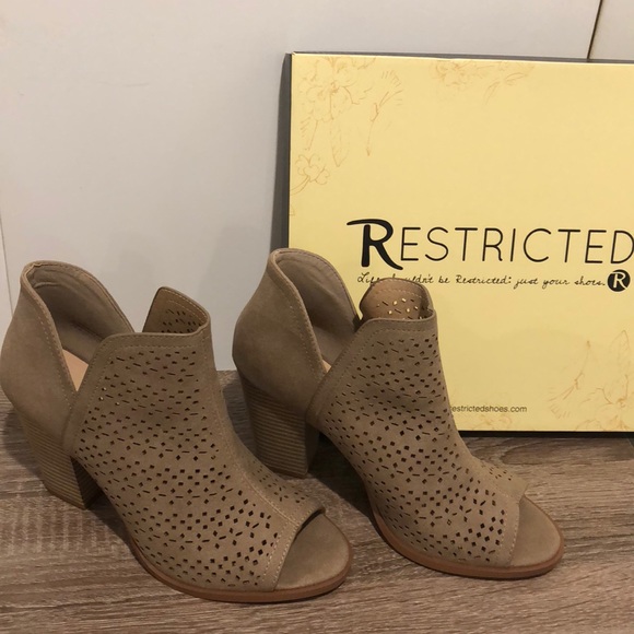 Restricted Shoes - NWT Booties open toe